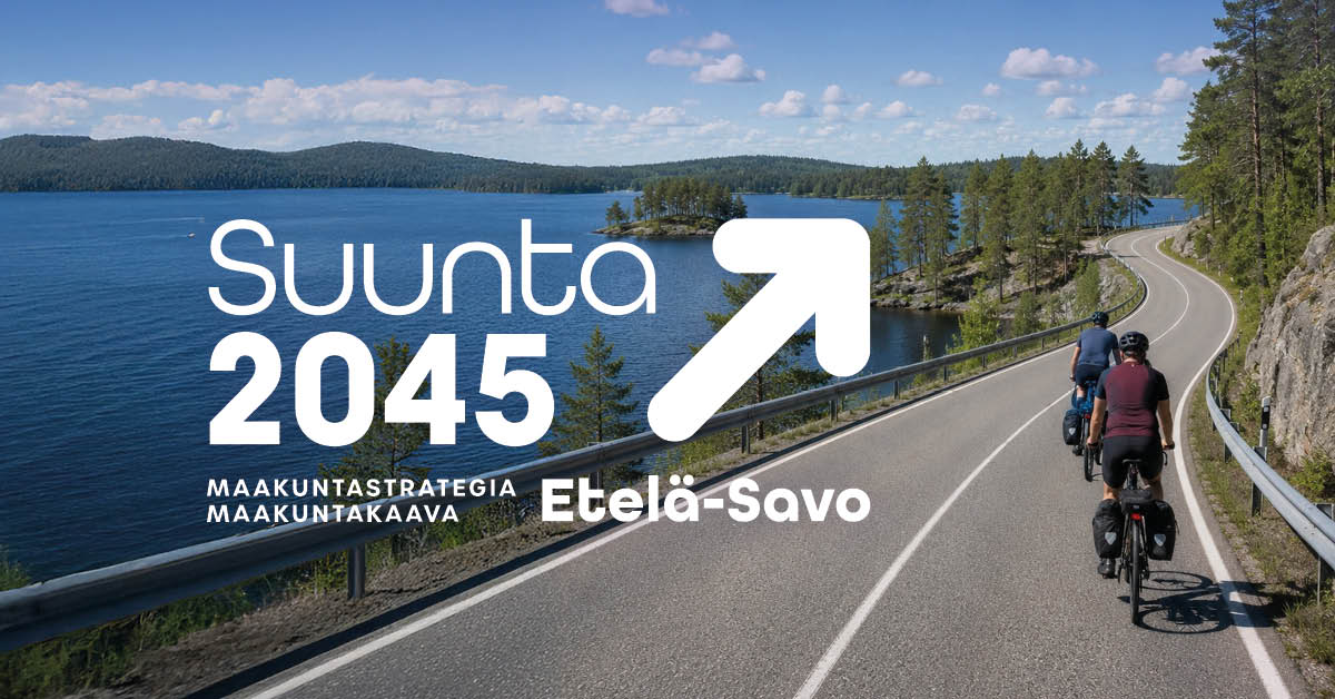Millainen Etelä-Savo on vuonna 2045? Missä asumme, liikumme, teemme työtä ja vietämme vapaa-aikaa? Entä millaisilla valinnoilla vahvistamme maakunnan elinvoimaa, hyvää arkea ja kestävää tulevaisuutta? 